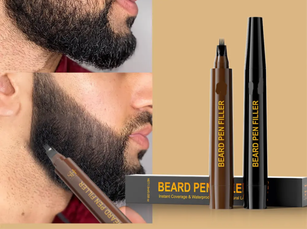 Voor en na gebruik van de Baard Filler Pen – Natuurlijke baardtransformatie
